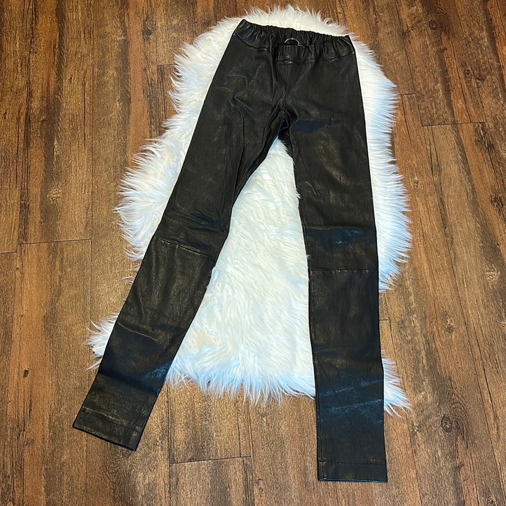 Row Moto Leather Leggings Pants - Picture 5 of 11